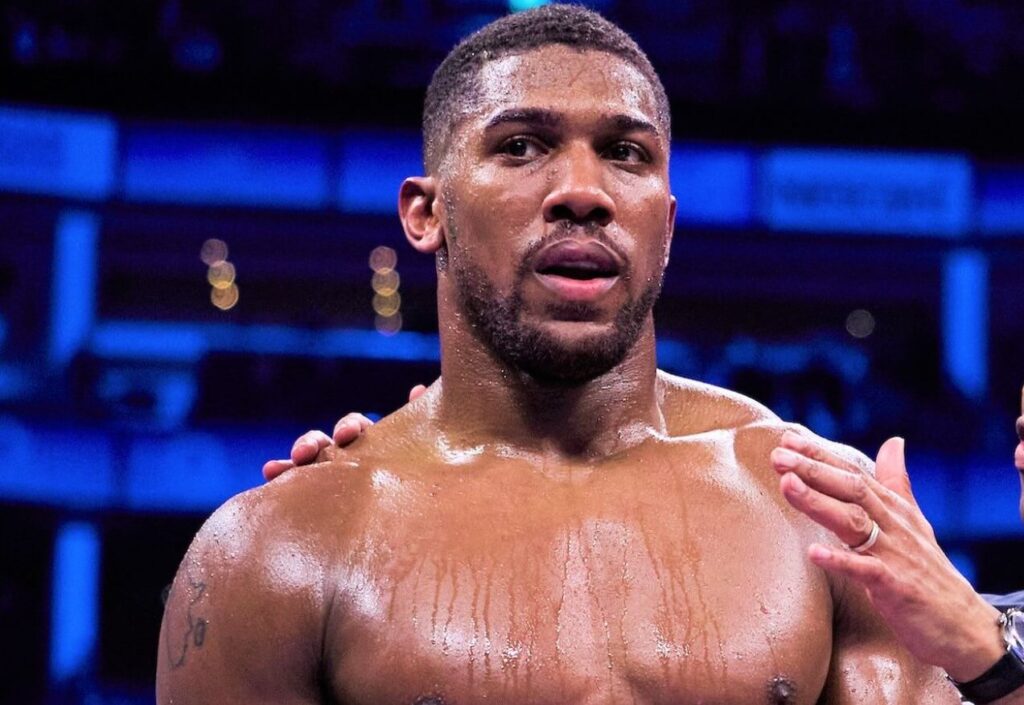 Professional boxer Anthony Joshua ready for a fight.