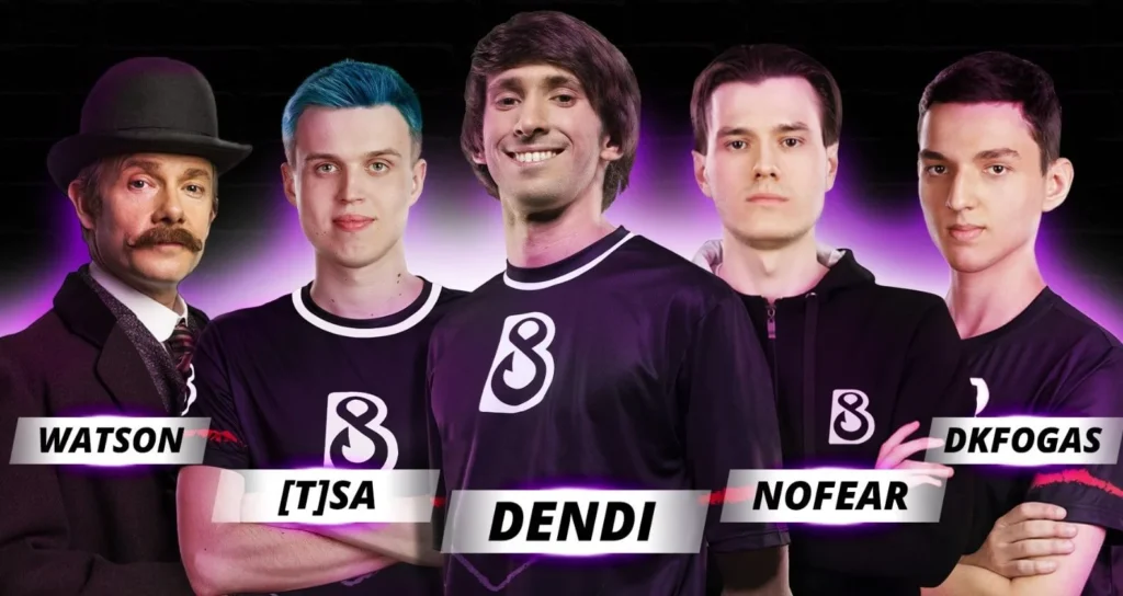 Members of the B8 Esports Dota 2 team.