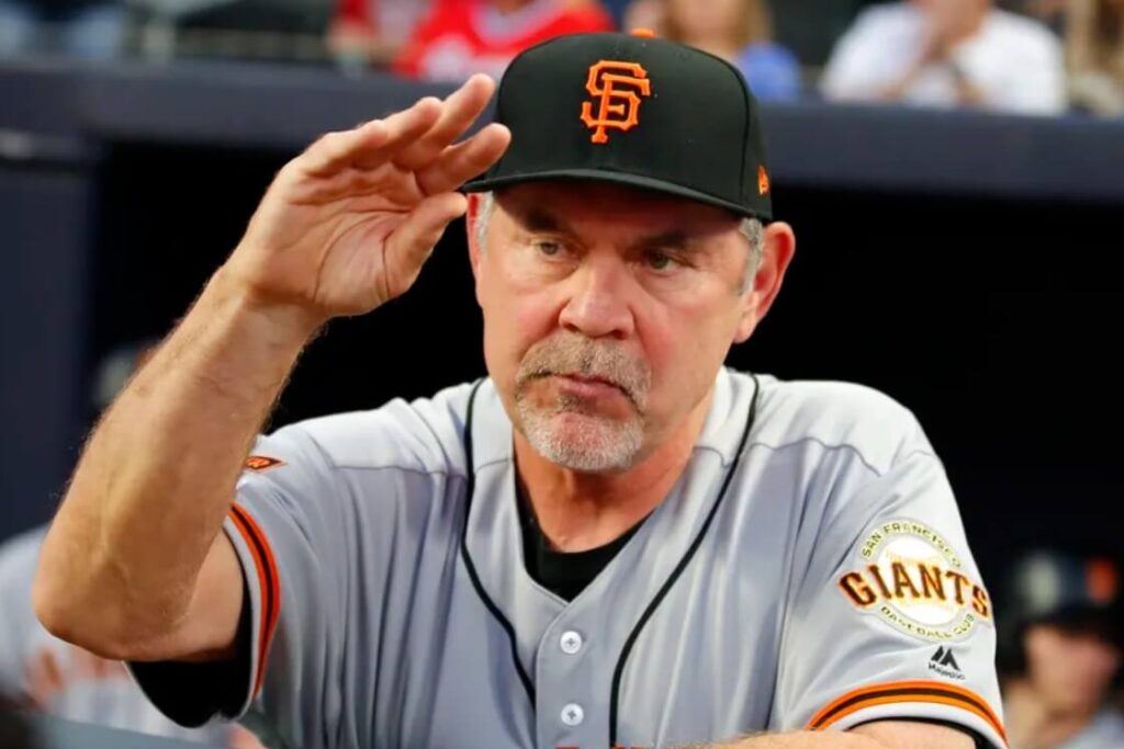 Bruce Bochy, iconic baseball figure, back at his former home ground.