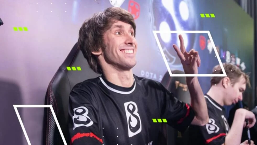 Close-up of Dendi, star player of B8 Esports.