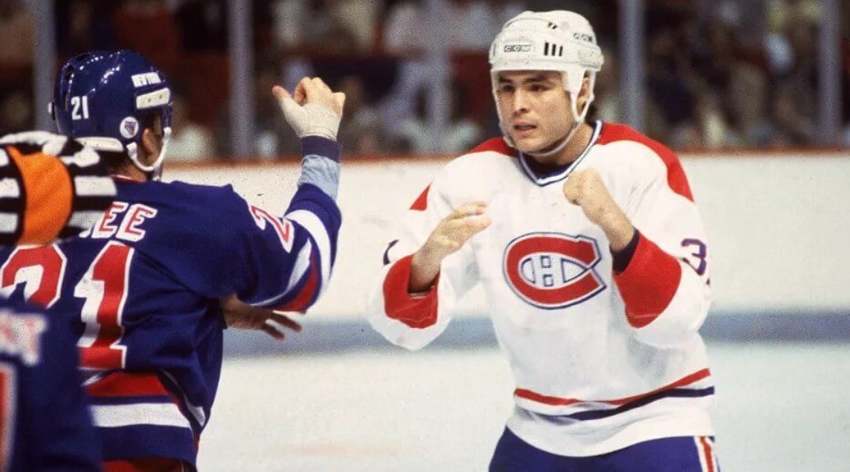 Legendary enforcer John Kordic, representing the spirit of the Montreal Canadiens.