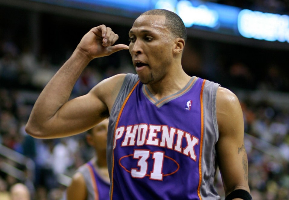 Close-up of Shawn Marion during his prime playing years with the Suns.