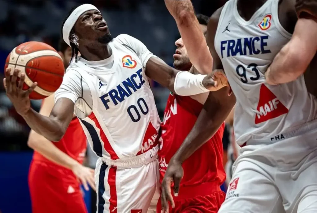 During the FIBA World Cup's classification stage, France competed against Iran.