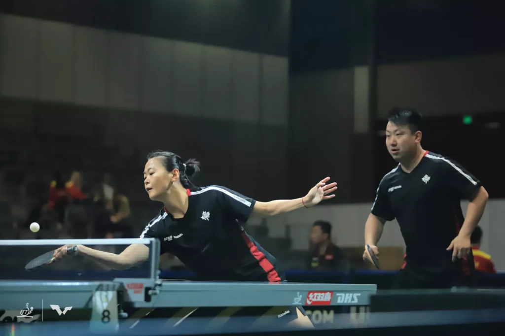 Mo ZHANG and Eugene WANG at the ITTF World Championships Finals Durban 2023