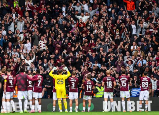 Hearts supporters hail McInnes after major Rangers comeback