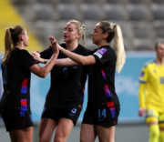 England beat Ukraine with ease but playoffs now stand between Lionesses and World Cup place